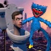 Huggy Wuggy Fugi de la toaleta Skibidi